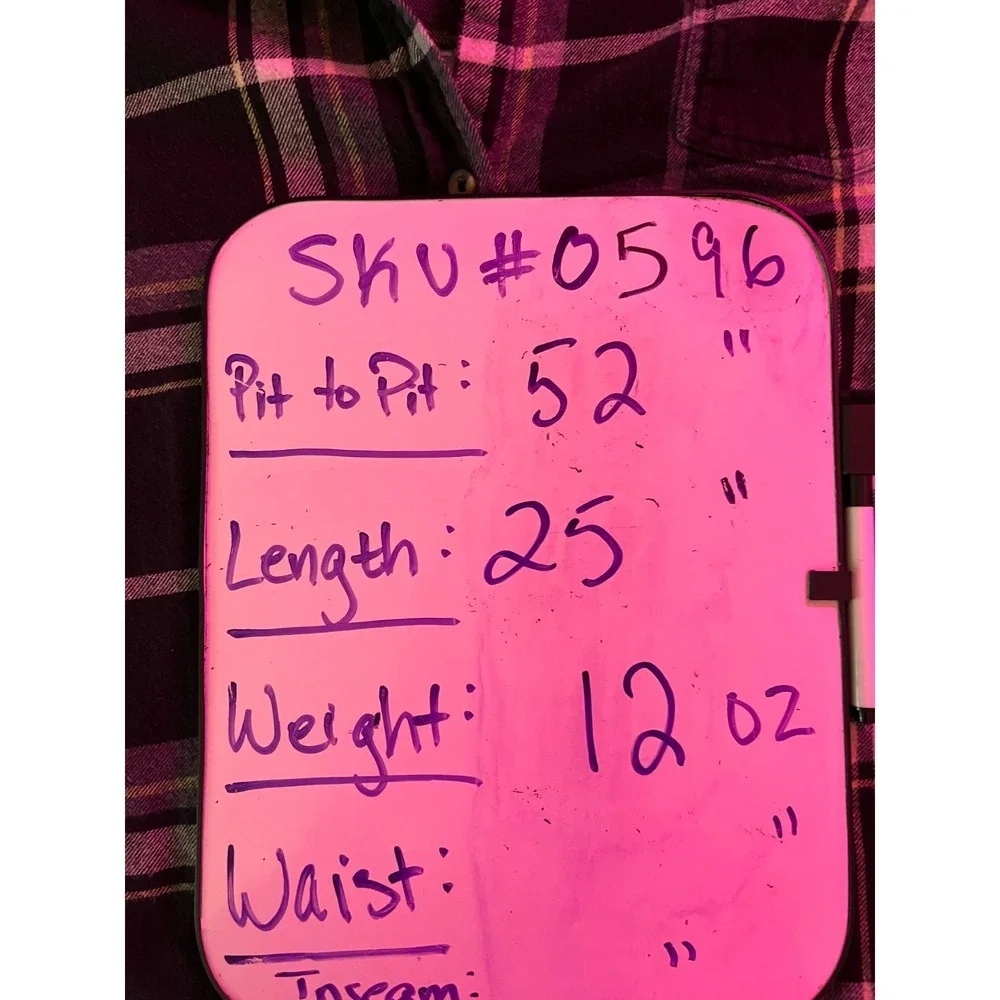 Sonoma Black and Purple Plaid Flannel with Back Graphic Patch - Picture 9 of 9